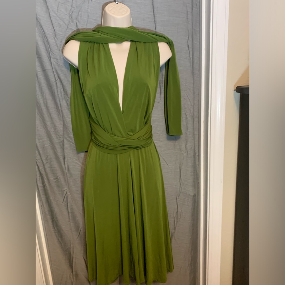 Green wrap dress/ skirt size medium